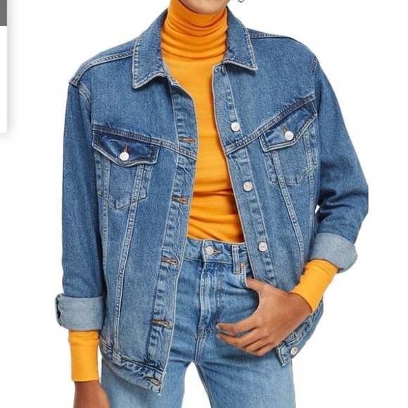 Topshop Jackets & Blazers - Topshop Moto, blue denim/jean jacket